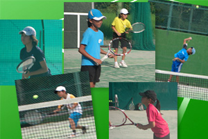 藤枝ジュニアテニススクール子供達のスクール・試合の写真